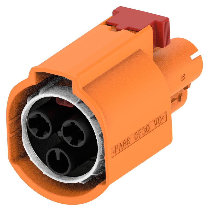 TE CONNECTIVITY 1-2371035-1 Automotive Connector Housing, Orange, HVA HD400 Series, Plug, 2 Ways