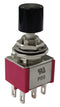 MULTICOMP PRO MP-PB8-BB12A1QE-1 Pushbutton Switch, DPDT, On-(Off), Round Plunger, Black