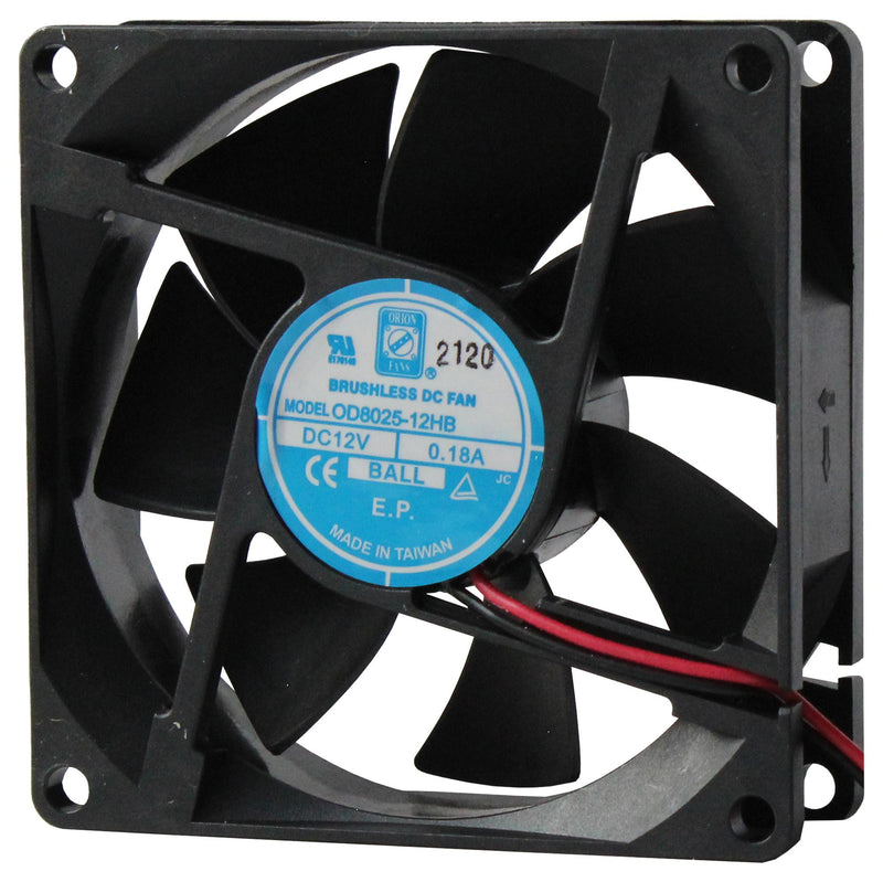 ORION FANS OD8025-24HBIP69K DC Axial Fan, 24 V, Square, 80 mm, 25 mm, Ball Bearing, 40 CFM