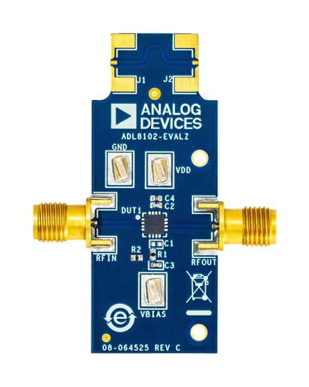 ANALOG DEVICES ADL8102-EVALZ Evaluation Board, ADL8102, Low Noise Amplifier, 1GHz to 20GHz