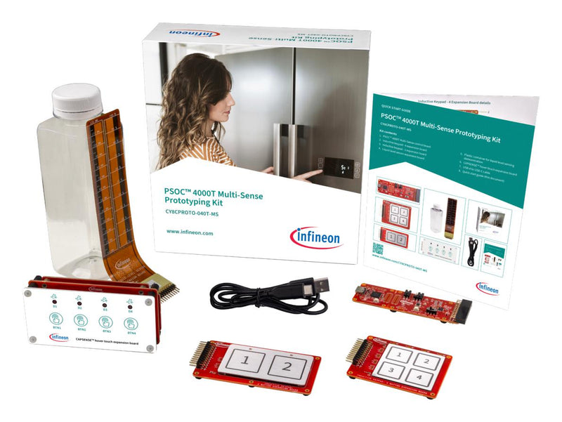 INFINEON CY8CPROTO-040T-MS Prototyping Kit, Multi-Sense, CY8C4046LQI-T452, Capacitive/Inductive/Liquid Level/Hover Touch