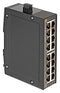 HARTING 24030160010 Switch, 16 Ports, Commercial, Unmanaged Fast Ethernet, DIN Rail, RJ45 x 16, 10Mbps, 100Mbps