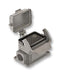 Harting 19 30 006 1295 19 1295 Heavy Duty Connector Dual Side Entry M20 Plastic Cover Base Panel Mount Aluminium Body