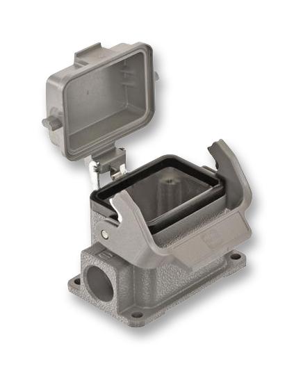 Harting 19 30 006 1295 19 1295 Heavy Duty Connector Dual Side Entry M20 Plastic Cover Base Panel Mount Aluminium Body