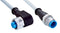 SICK YG2A24-C60VB4M2A24 Sensor Cable, A Coded, Black, 90&deg; M12 Receptacle, M12 Plug, 4 Positions, 600 mm, 23.62 "