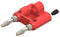 CAL TEST ELECTRONICS CT3160-2 Banana Test Connector, Plug, Cable Mount, 15 A, 5 kVDC, Nickel Plated Contacts, Red
