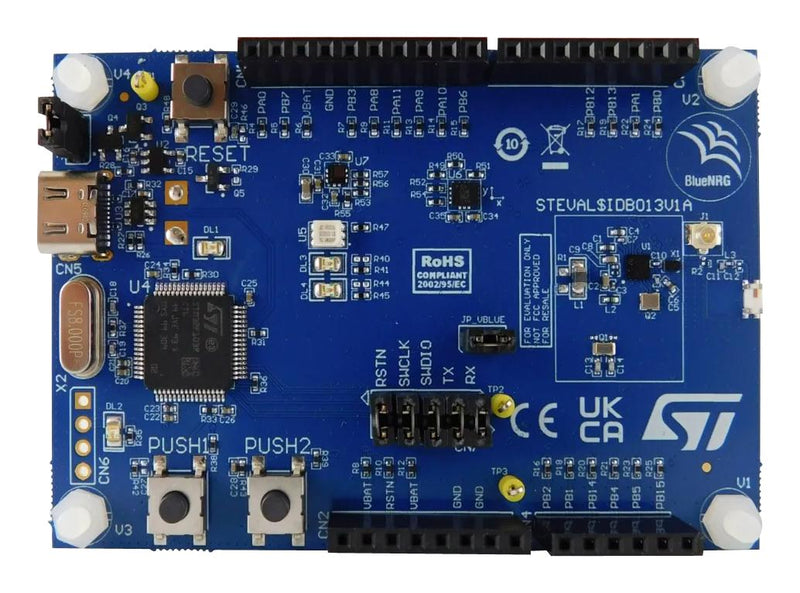 STMICROELECTRONICS STEVAL-IDB013V1 Evaluation Board, BlueNRG-332VC, Bluetooth Low Energy Wireless SoC, Wireless Communication