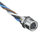 MOLEX 130014-0061 Sensor Cable, BRAD, Mini-Change Receptacle, Free End, 8 Positions, 305 mm, 12 "