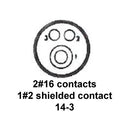 CINCH CONNECTIVITY SOLUTIONS CN1021A14G03S7-040 Circular Connector, CN Series, MIL-DTL-26500 Series, Wall Mount Receptacle, 3 Contacts