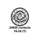 CINCH CONNECTIVITY SOLUTIONS BACC45FM16-24PH Circular Connector, BACC Series, MIL-DTL-26500 Series, Wall Mount Receptacle, 24 Contacts