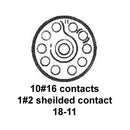CINCH CONNECTIVITY SOLUTIONS BACC63CB18-11P8H Circular Connector, BACC Series, MIL-DTL-26500 Series, Straight Plug, 11 Contacts