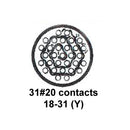 CINCH CONNECTIVITY SOLUTIONS BACC45FN18-31S7H Circular Connector, BACC Series, MIL-DTL-26500 Series, Wall Mount Receptacle, 31 Contacts