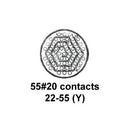 CINCH CONNECTIVITY SOLUTIONS CN1021A22G55S8Y040 Circular Connector, CN Series, MIL-DTL-26500 Series, Wall Mount Receptacle, 55 Contacts