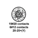 CINCH CONNECTIVITY SOLUTIONS BACC63CB20-25P8 Circular Connector, BACC Series, MIL-DTL-26500 Series, Straight Plug, 25 Contacts, Crimp Pin