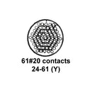 CINCH CONNECTIVITY SOLUTIONS BACC45FN24-61S Circular Connector, BACC Series, MIL-DTL-26500 Series, Wall Mount Receptacle, 61 Contacts
