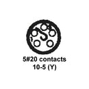CINCH CONNECTIVITY SOLUTIONS BACC63BP10D5PNH Circular Connector, BACC Series, MIL-DTL-26500 Series, Straight Plug, 5 Contacts