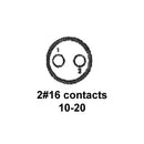 CINCH CONNECTIVITY SOLUTIONS BACC63CB10-20P6 Circular Connector, BACC Series, MIL-DTL-26500 Series, Straight Plug, 2 Contacts, Crimp Pin