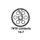 CINCH CONNECTIVITY SOLUTIONS BACC63BP14C7P8 Circular Connector, BACC Series, MIL-DTL-26500 Series, Straight Plug, 7 Contacts, Crimp Pin