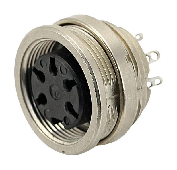 AMPHENOL SINE/TUCHEL C09131N0142002 Circular Connector, C091D Series, Panel Mount Receptacle, 14 Contacts, Solder Socket, Threaded