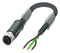 PHOENIX CONTACT 1176479 Power Cable, S Coding, M12 Receptacle, Free End, 3 Positions, 1 m, Power Supplies SAC-3P- 1,0-PUR/M12FSS PE