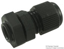 JACOB 50007M12PASW-F Cable Gland, IP68 5 Bar, M12 x 1.5, 3 mm, 6.5 mm, Nylon 6 (Polyamide 6), Black, IP68