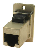 MULTICOMP PRO MP-CP30720SM440 In-Line Adapter, Cat5e, Nickel Frame, Adapter, In-Line, RJ45, RJ45, MP Dual Slim Feedthrough Series