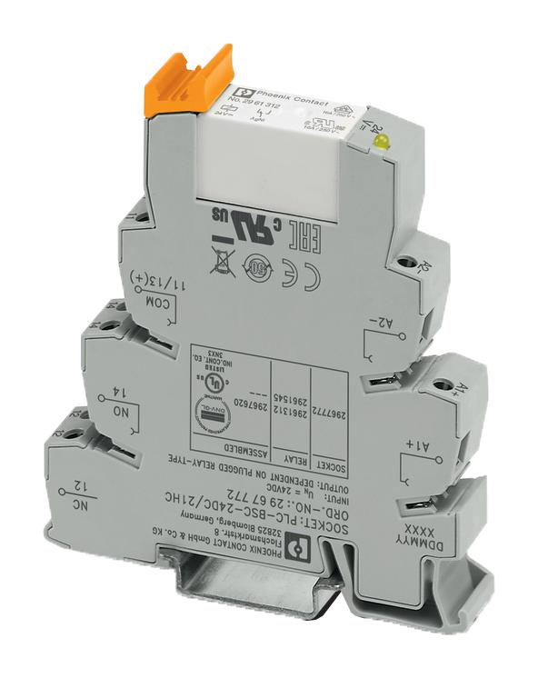 PHOENIX CONTACT 2967620 General Purpose Relay, PLC Series, Interface, Non Latching, SPDT, 24 VDC, 10 A GTIN UPC EAN: 4017918171643 PLC-RSC- 24DC/21HC