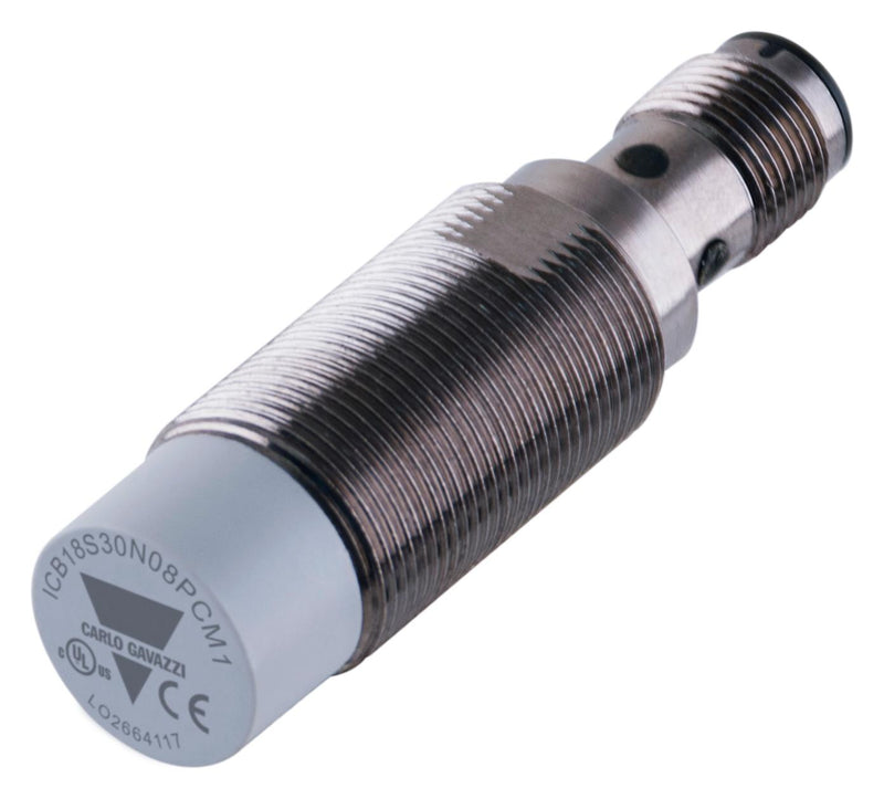 CARLO GAVAZZI ICB18S30N14POM1 Inductive Proximity Sensor, PNP/SPST-NO, M18 x 1, 10V to 36V, 14mm