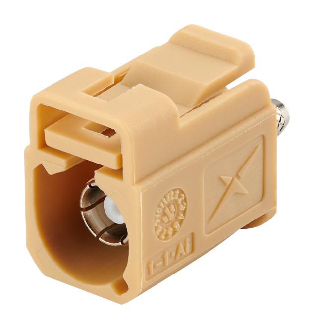 TAOGLAS FK2FIG RF / Coaxial Connector, Code I, Beige, SMB Fakra Coaxial, Straight Jack, Crimp, 50 ohm