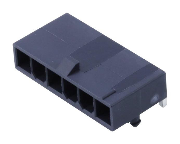 MOLEX 172648-0106 Pin Header, Power, Wire-to-Board, 4.2 mm, 1 Rows, 6 Contacts, Through Hole Right Angle