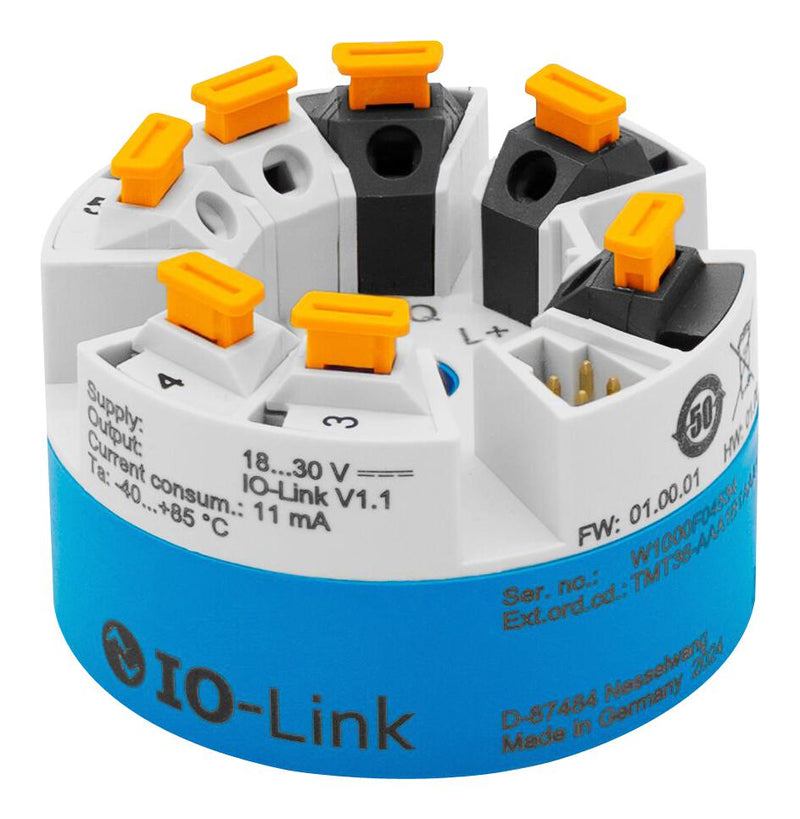 ENDRESS+HAUSER TMT36-AAA1A1AAA1 Temperature Transmitter, Digital, IO-Link, RTD, -200 to 850 &deg;C, 18 to 30 VDC, Head Mount/DIN Rail