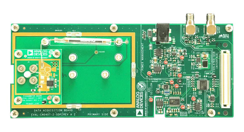 ANALOG DEVICES EVAL-CN0407-SDPZ Evaluation Board, CN0407, Ultrahigh Sensitivity, 24-bit sigma delta ADC, Femtoampere Measurement