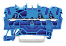 WAGO 2002-1304 DIN Rail Mount Terminal Block, 3 Ways, 22 AWG, 12 AWG, 4 mm&sup2;, Clamp