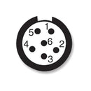 AMPHENOL INDUSTRIAL CTVS06RF-9-35P-506 Circular Connector, CTV Series, MIL-DTL-38999 Series III, Straight Plug, 6 Contacts, Crimp Pin