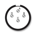 AMPHENOL LTD D38999/26FC4SN Circular Connector, MIL-DTL-38999 Series III, DS38999/26 Series, Straight Plug, 4 Contacts