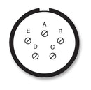 AMPHENOL SOCAPEX D38999/24WD5SA Circular Connector, MIL-DTL-38999 Series III, DS38999/24 Series, Jam Nut Receptacle, 5 Contacts