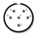 AMPHENOL SOCAPEX D38999/26WE6AN Circular Connector, MIL-DTL-38999 Series III, DS38999/26 Series, Straight Plug, 6 Contacts