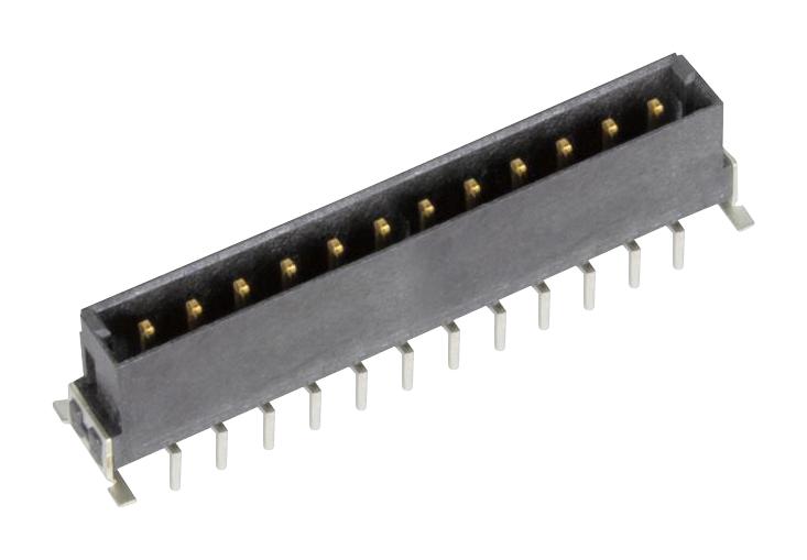HARTING 15520122701000 Pin Header, Board-to-Board, 2.54 mm, 1 Rows, 12 Contacts, Through Hole Straight, har-flex Series