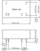TRACO POWER THM 10-2412WI Isolated Through Hole DC/DC Converter, Medical, DIP, 4:1, 10 W, 1 Output, 12 V