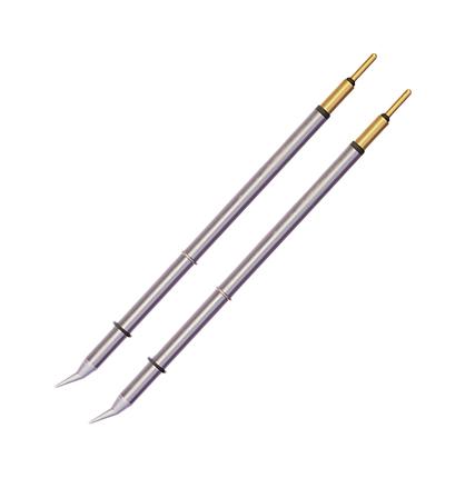 METCAL MFT-6CNB6204 Solder Tip Cartridge, MX/CV-H10-MFT Tweezers Handpieces, Conical Bent, 0.4 x 6.2mm, MicroFine 600
