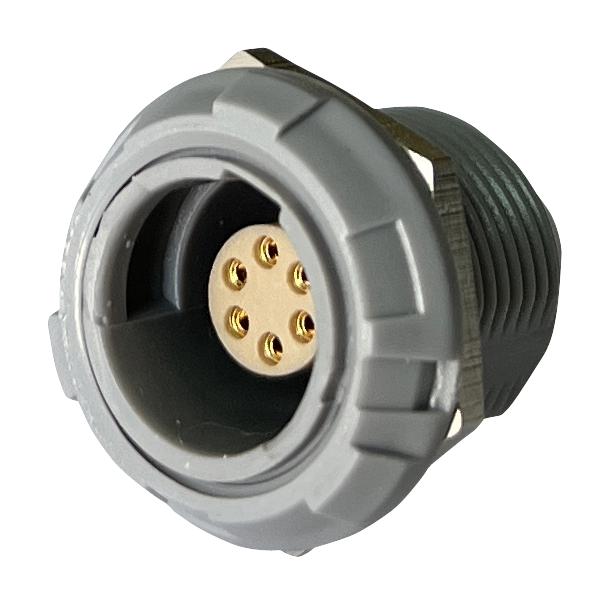 MULTICOMP PRO MCP-P1SRG06PGG Circular Connector, MCP IP50 Push Pull, Panel Mount Receptacle, 6 Contacts, PCB Socket