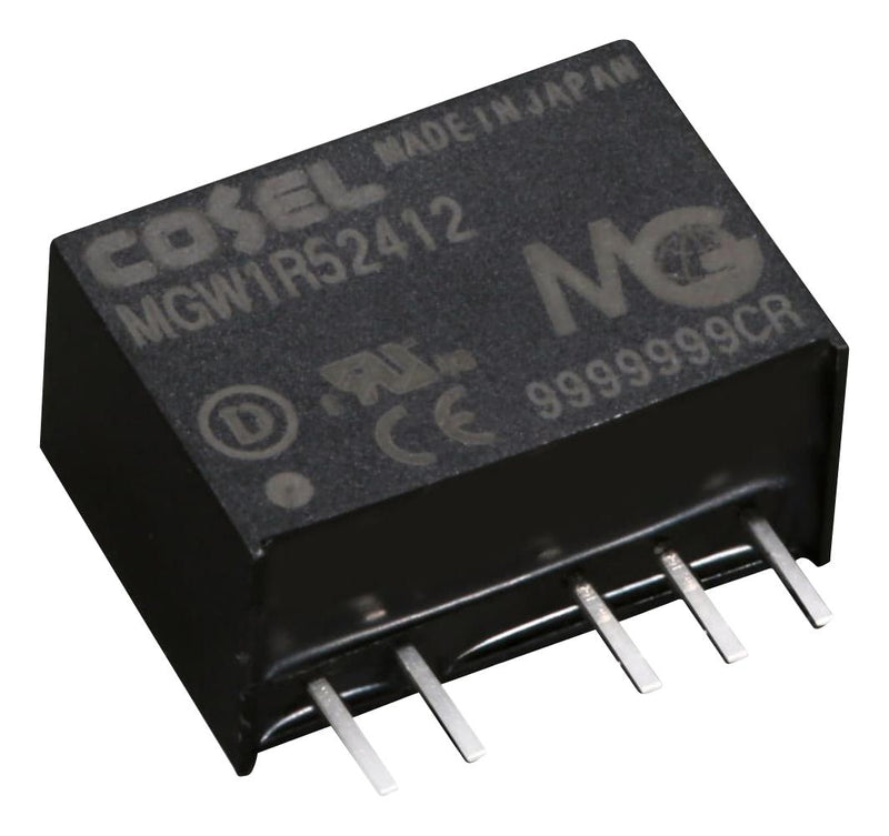 COSEL MGW1R52415 Isolated Through Hole DC/DC Converter, ITE, SIP, 4:1, 1.5 W, 2 Output, 15 V