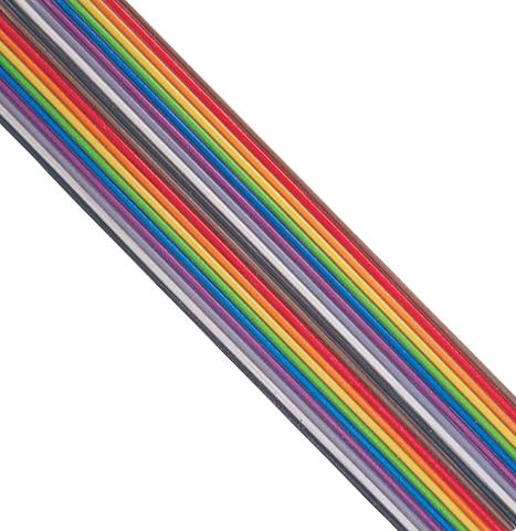 3M 3811/40 Ribbon Cable, Colour Coded Flat, Zippable, Unscreened, 40 Core, 26 AWG, 100 ft, 30.48 m