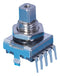 ELMA E33-VT652-M45T Rotary Encoder, Mechanical, Incremental, 16 PPR, 16 Detents, Vertical, With Push Switch