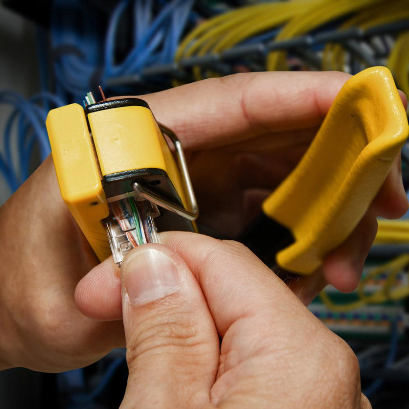 KLEIN TOOLS VDV226-005 Crimp Tool, Hand, Klein Pass-Thru Series RJ45 Modular Connectors, Pass-Thru Series