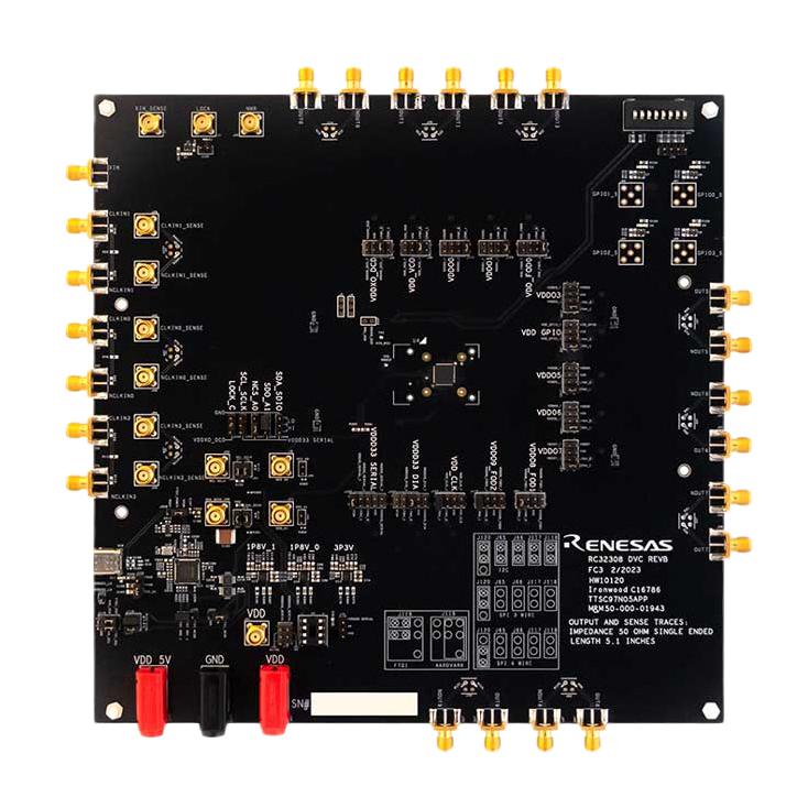 RENESAS RC32308A-EVK Evaluation Kit, RC32308A, Jitter Attenuator, Clock Generator, EVB Manual, Board Schematic and BOM