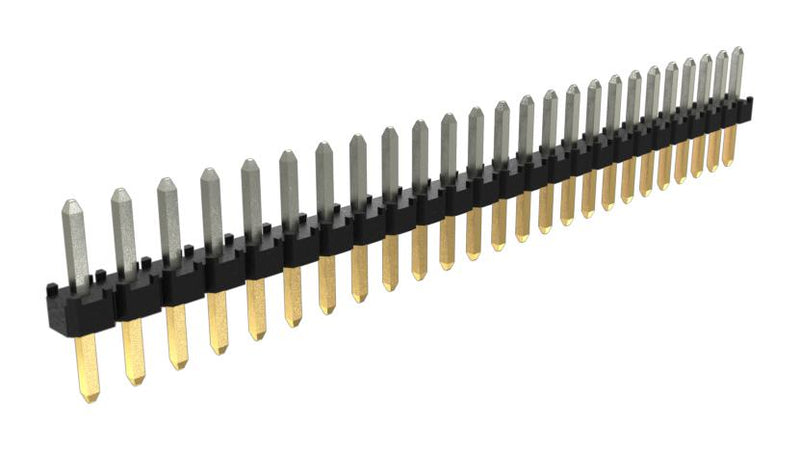 AMPHENOL COMMUNICATIONS SOLUTIONS 10138654-G03-25LF Pin Header, Board-to-Board, 2 mm, 1 Rows, 25 Contacts, Through Hole Straight, Minitek Series