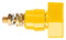 SCHUTZINGER POL 631 / GE Binding Post, 63 A, 1 kV, Panel Mount, Yellow
