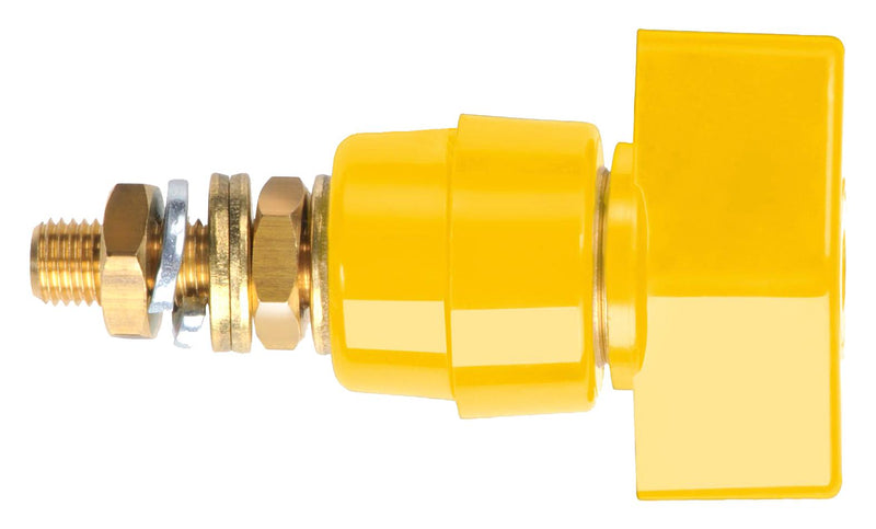 SCHUTZINGER POL 631 / GE Binding Post, 63 A, 1 kV, Panel Mount, Yellow