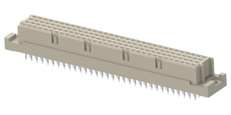 ERNI - TE CONNECTIVITY 254977-E DIN 41612 Connector, 128 Contacts, Receptacle, 2.54 mm, 4 Row, a + b + c + d